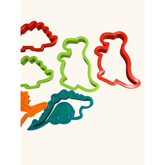 Dinosaur-Themed Cookie Cutter Set Plastic for Cookie Making or Play-Doh Fun - Picture 4 of 10